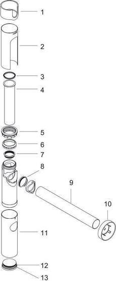 Actual product image hansgrohe Design siphon Flowstar 1 " chrome-plated (Bottle siphon)