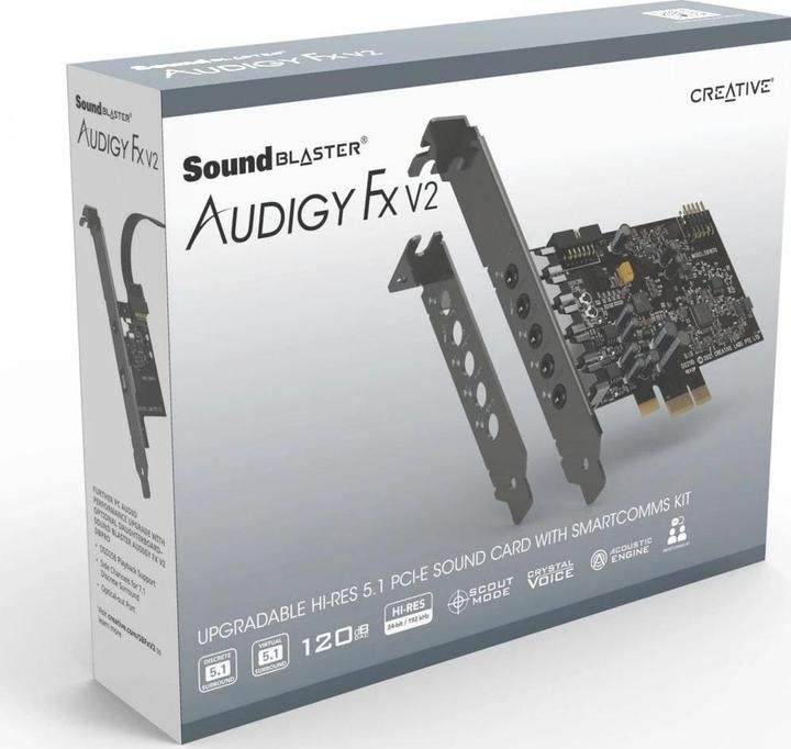 Immagine prodotto Creative Sound blaster audigy fx v2 5.1 canali integrati PCI-E (Mini PCI Express)