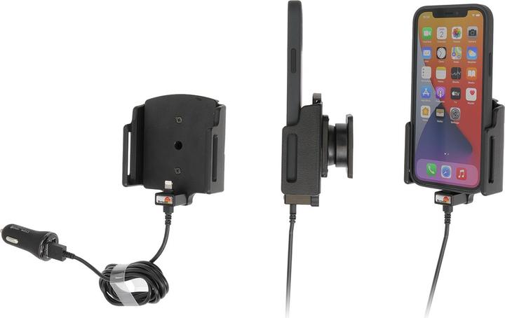 Image du produit Brodit support réglable (latéral) Active USB, 12/24V, pour APPLE iPhone 14 Pro, y compris chargeur USB