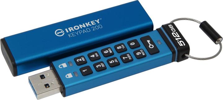 Produktbild Kingston Stick IronKey Keypad 200 512GB secure (512 GB, USB-A)