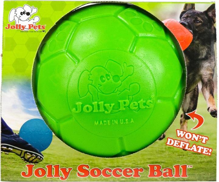 Actual product image Jolly Pets Soccer Ball 15cm Appel Green - (JOLL036D) (Ball toy dog)
