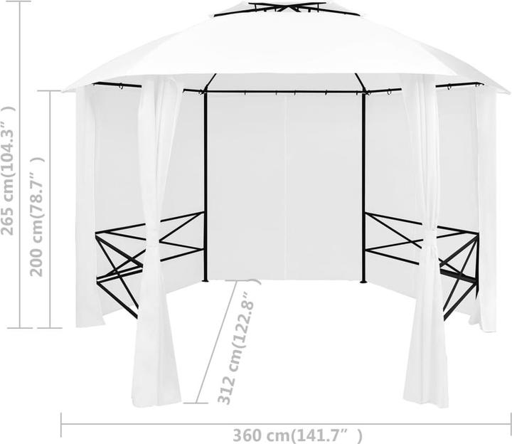 Produktbild vidaXL Gartenzelt (360 cm, 312 cm)