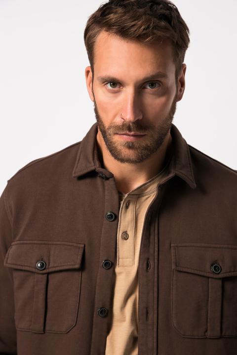 Produktbild JP1880 Hemd, Overshirt, Sweat, Vintage-Look, Langarm, Kentkragen (3XL)