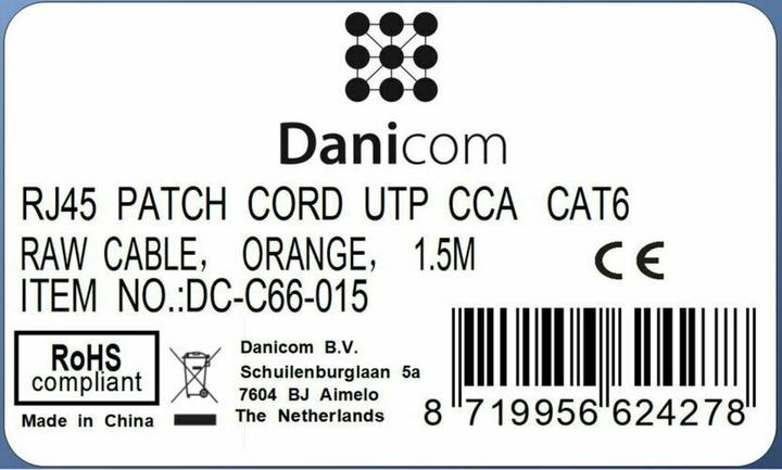 Produktbild Dsit CAT 6 Netzwerkkabel U/UTP (CAT6, 1.50 m)