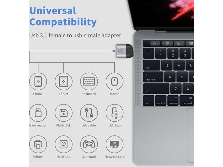 Produktbild PowerGuard USB-C auf USB 3.1 Adapter 10 Gbit/s (USB Typ-C)