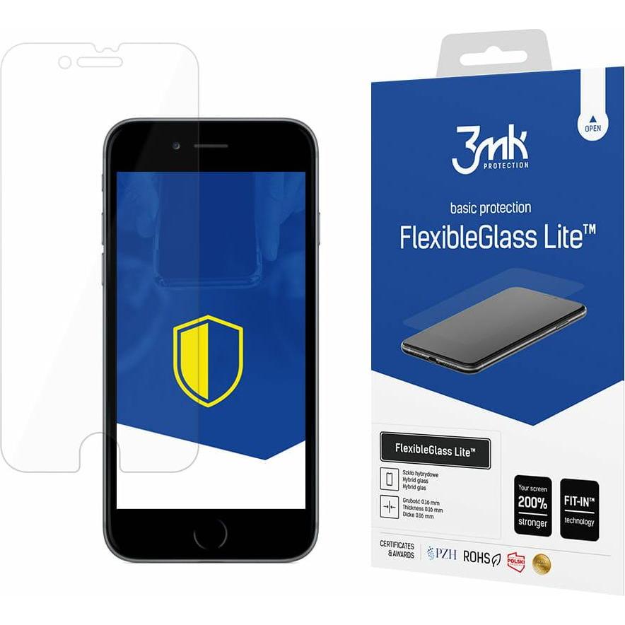 3MK hybrid glass Flexible 2.5D Lite for iPhone 7 (1 Stück, Apple iPhone 7), Smartphone Schutzfolie, Transparent