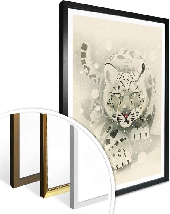 Actual product image Trenddeko Snow Leopard (80 x 100 cm)