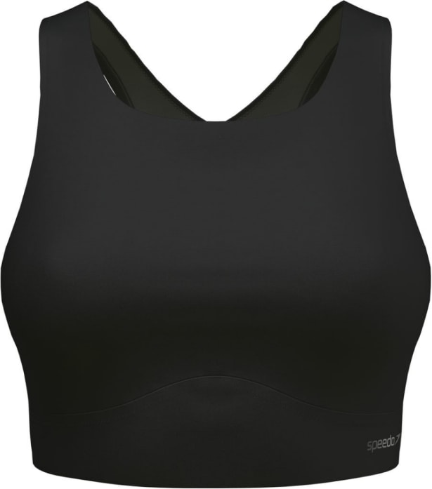 Speedo Solid Highneck Top with Mesh