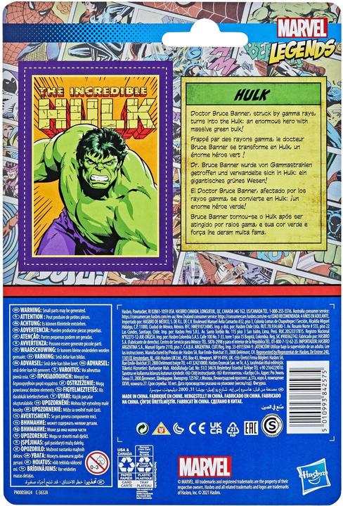 Image du produit Hasbro Marvel Legends Series 9,5 cm grand rétro 375 Collection Hulk action figure