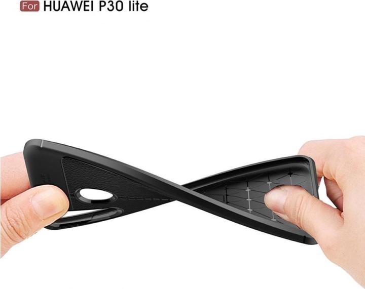 Actual product image Screenguard Huawei P30 Lite Sleeve Leather Design TPU Cover (Huawei P30 Lite)