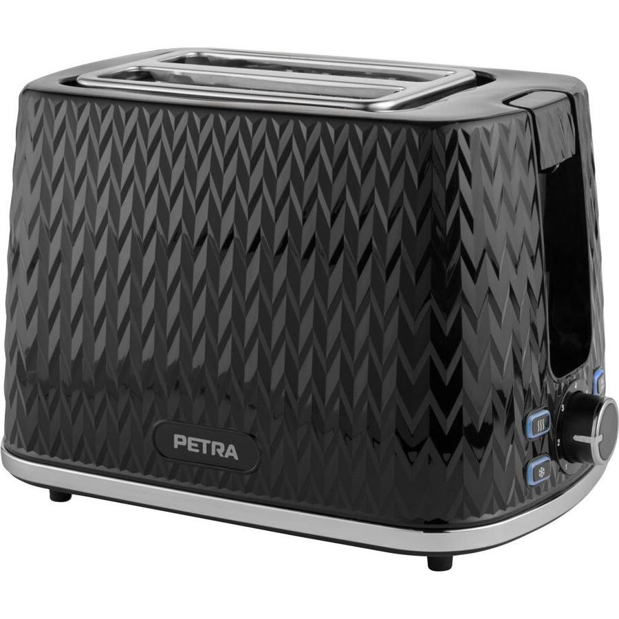 Petra Chevron 2 Slice Toaster Black (PT3860BLKVDEEU10)