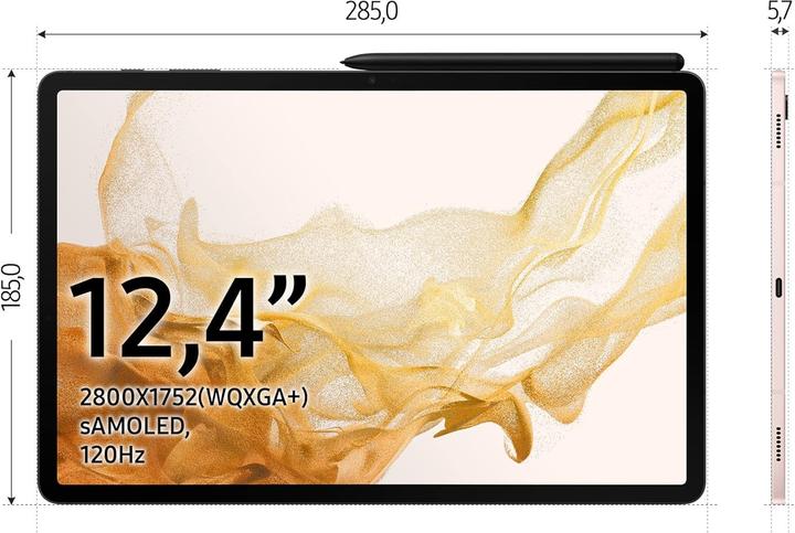 Immagine prodotto Samsung Galaxy Tab S8+ (Solo WiFi, 12.40", 128 GB, Grafite)