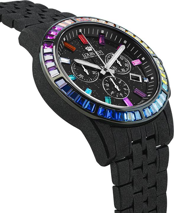 Produktbild Louis XVI LXVI1129 Herrenuhr Majeste Frosted Iced Out Chronograph 43mm 5ATM (Chronograph)