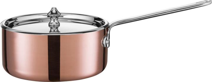 Scanpan Stielkasserolle Maitre D’ Ø 14 cm - mit Deckel (Stielkasserolle, Edelstahl, Kupfer, 14 x 12.60 cm)