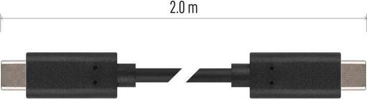 Immagine prodotto Emos USB Kabel 2.0 C Stecker - USB C Stecker 2m, schwarz (2 m, USB 2.0, 100 W)