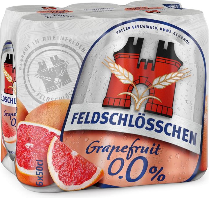 Actual product image Feldschlösschen Grapefruit 0.0% can 6x50cl (6 x 50 cl)