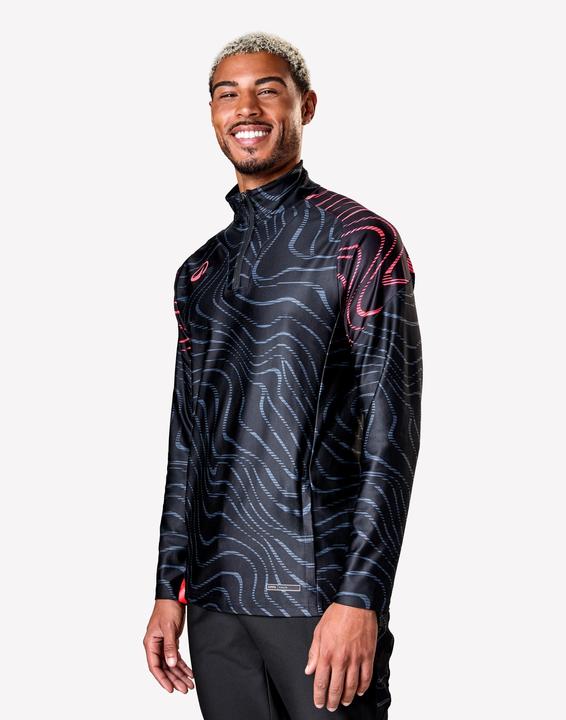 Produktbild Kipsta Damen/Herren Fussball Sweatshirt 1/2 Zip - VIRALTO Wave schwarz/rosa (XL)