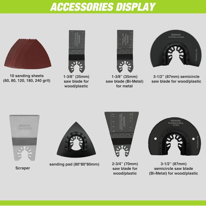 Produktbild Workpro Multifunktionswerkzeug mit Zubehör-Set