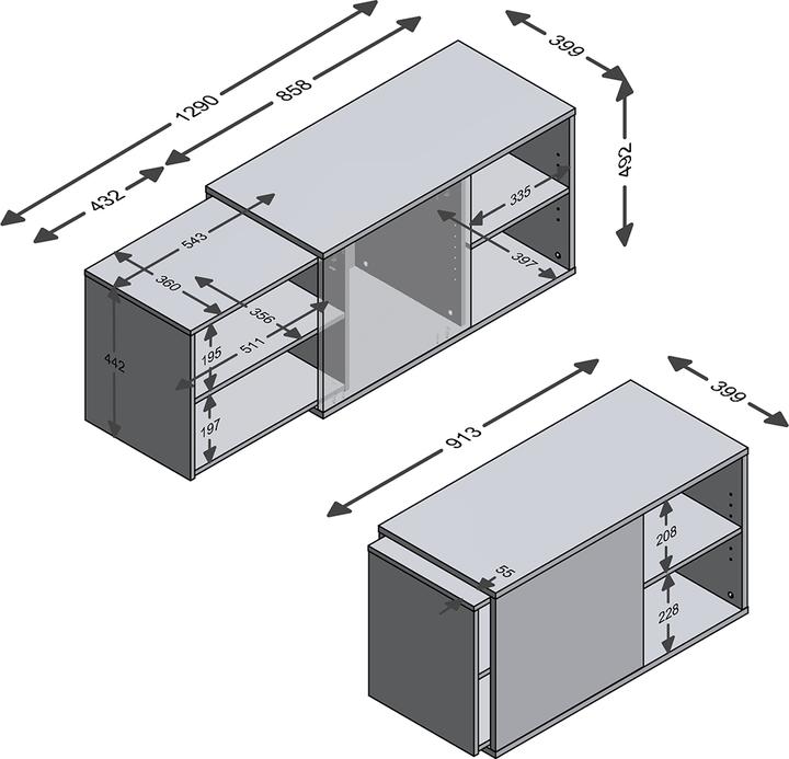 Actual product image FMD Möbel Collin (133.5 x 40 x 49 cm)