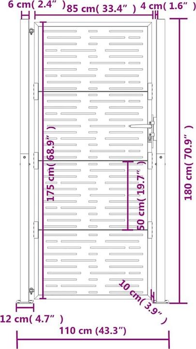 Image du produit vidaXL Gartentor