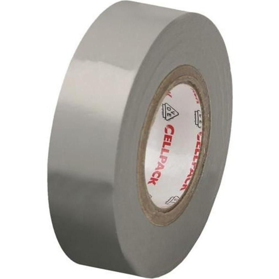 CellPack, Klebeband, Isolierband 10 m x 15 mm, Grau (15 mm)