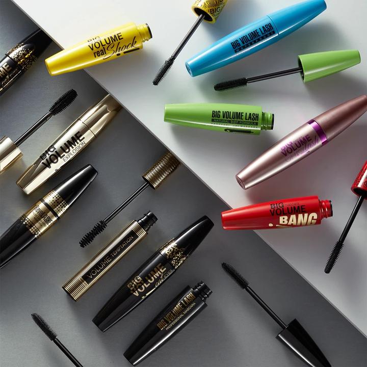 Actual product image Eveline Cosmetics Big Volume Mascara for maximum lash volume 11ml (Deep black)