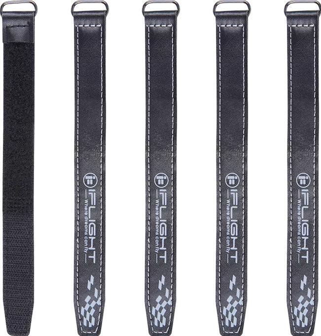 iFlight Microfibre noire PU Leather Battery Straps 15*150mm (5 pcs)