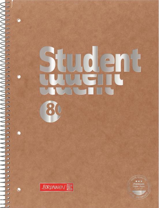 Actual product image Brunnen Collegeblock Premium Fact A4, Lined, Brown (A4, Plain)