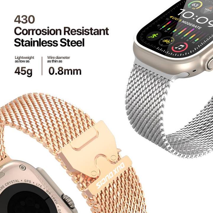 Actual product image Dux Ducis Milanese Air Series Edelstahl Armband (38 mm, 40 mm, 41 mm, 42 mm, Stainless steel)