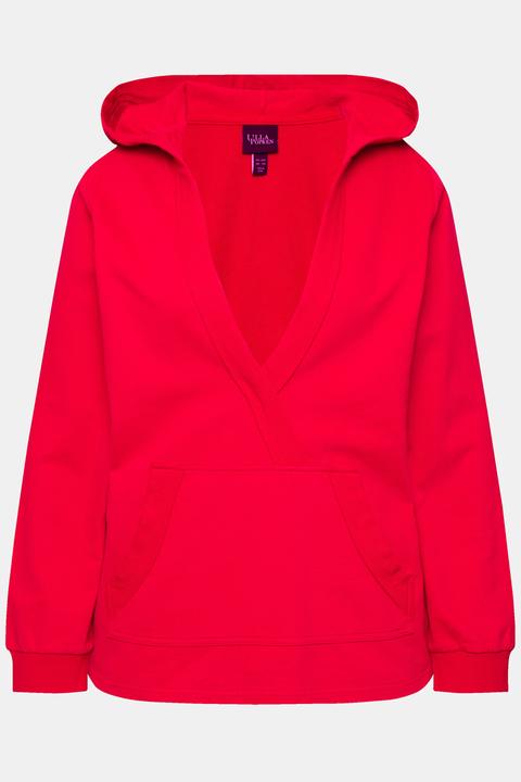 Produktbild Ulla Popken Hoodie, Kapuze, V-Ausschnitt, Langarm (54)