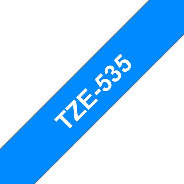 Actual product image Brother Tze-535 (1.20 cm, Blue, White)