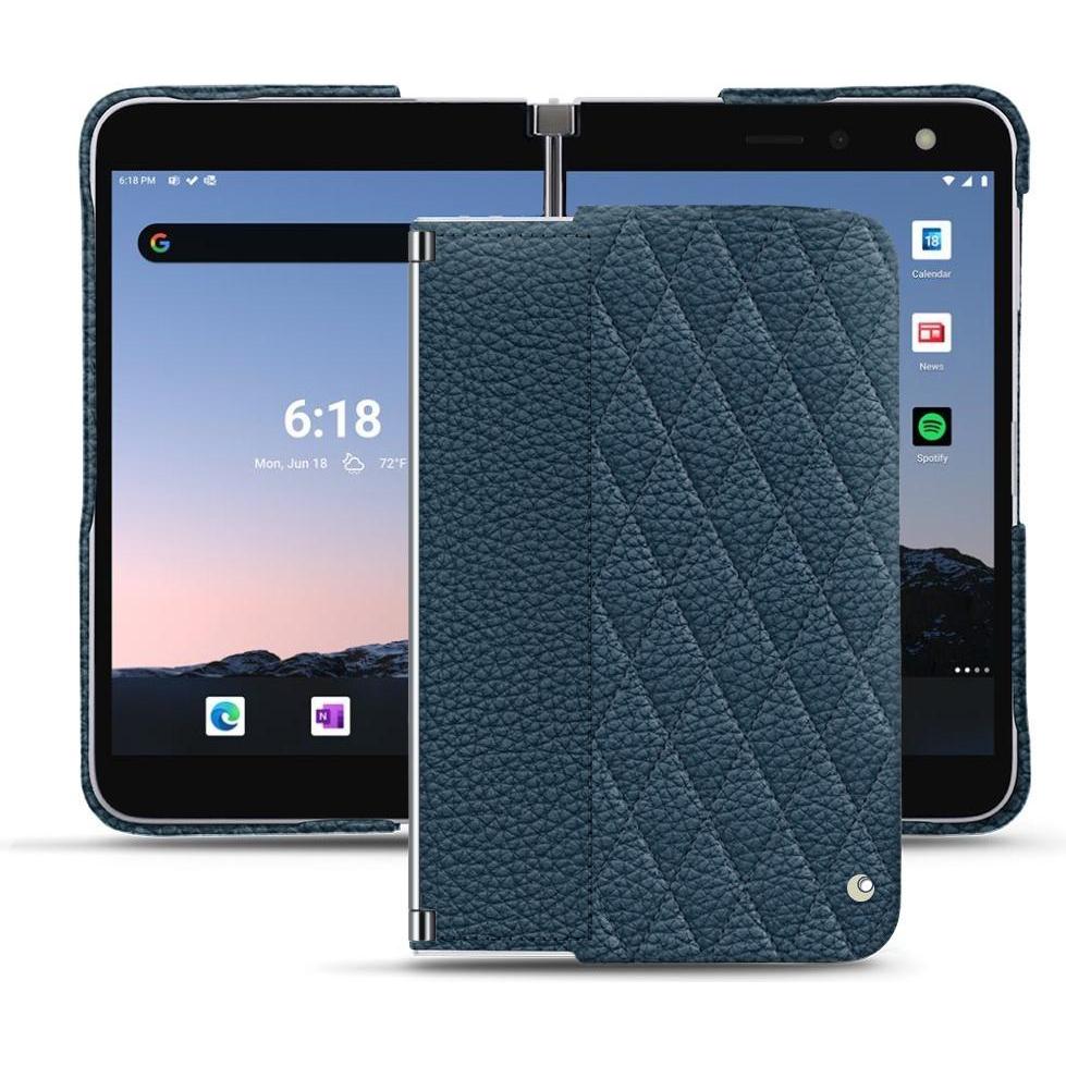 Noreve Lederschutzhülle (Microsoft Surface Duo 2), Smartphone Hülle, Blau