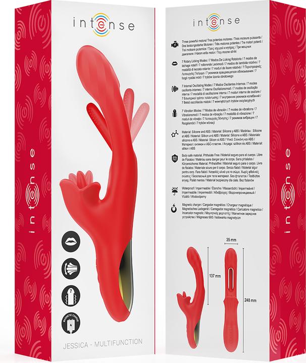 Immagine prodotto Intense - Jessica Multifunktionsvibrator Klitorisstimulation 24,8 cm Rot