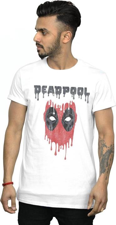 Actual product image Mens Deadpool Dripping Head T-Shirt (4XL)
