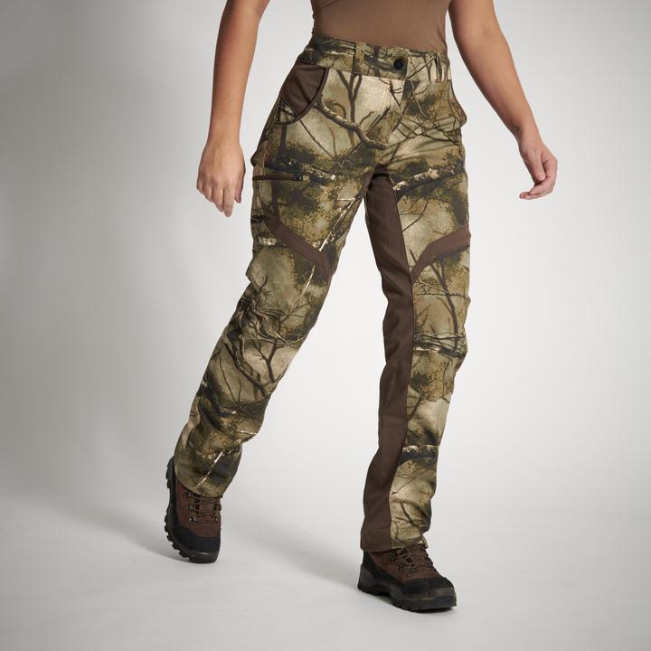 Produktbild Solognac Jagdhose 500 Damen geräuscharm atmungsaktiv Camouflage (46)