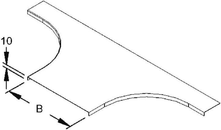 Actual product image Niedax NIE RTAD 300 F cover for T-piece attachment, width 304 mm hot-dip galvanised