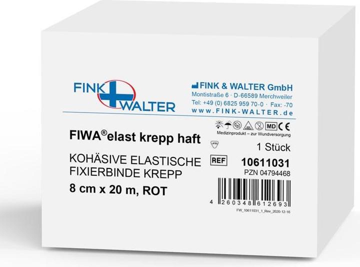 Produktbild Fiwa elast Fixierbinden krepp haft rot