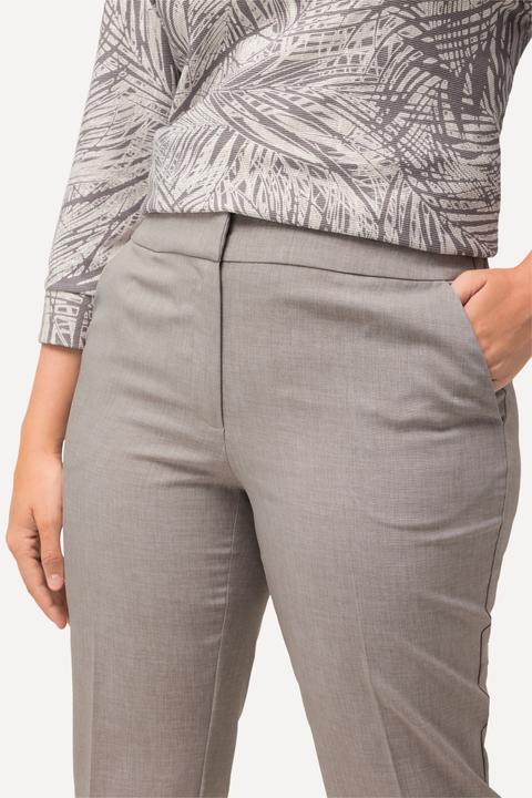 Immagine prodotto Ulla Popken Pantaloni modello Sophie con mélange, nervature, cintura comoda e taglio della gamba aderente (48)