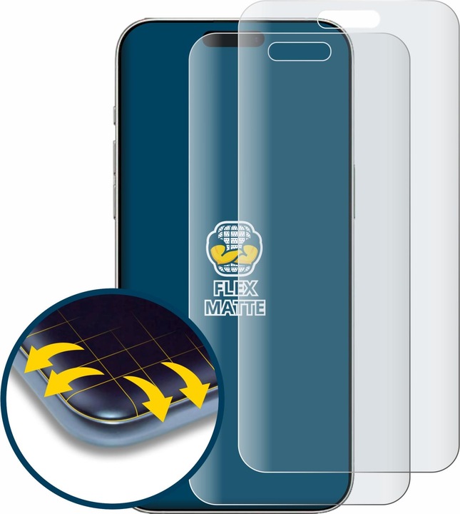 Produktbild BROTECT Fullscreen Schutzfolie Displayschutz Folie Matt Entspiegelungsfolie (2 Stück, Apple iPhone 16 Plus)