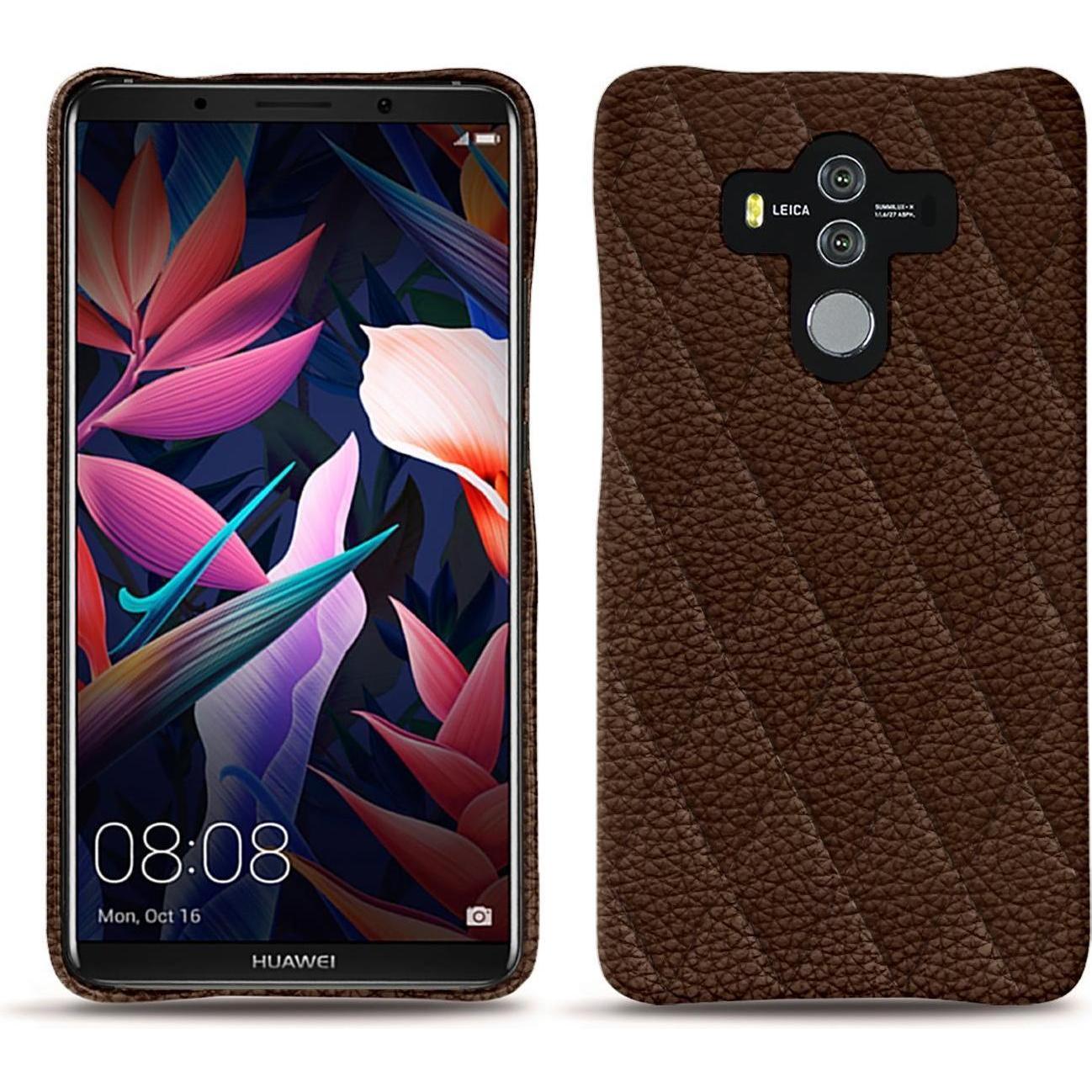 Noreve Lederschutzhülle (Huawei Mate 10 Pro), Smartphone Hülle, Braun