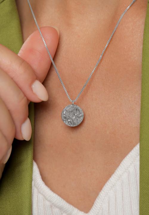 Immagine prodotto Elli mit Plättchen-Anhänger im Vintage-Look (Argento, 45 cm)