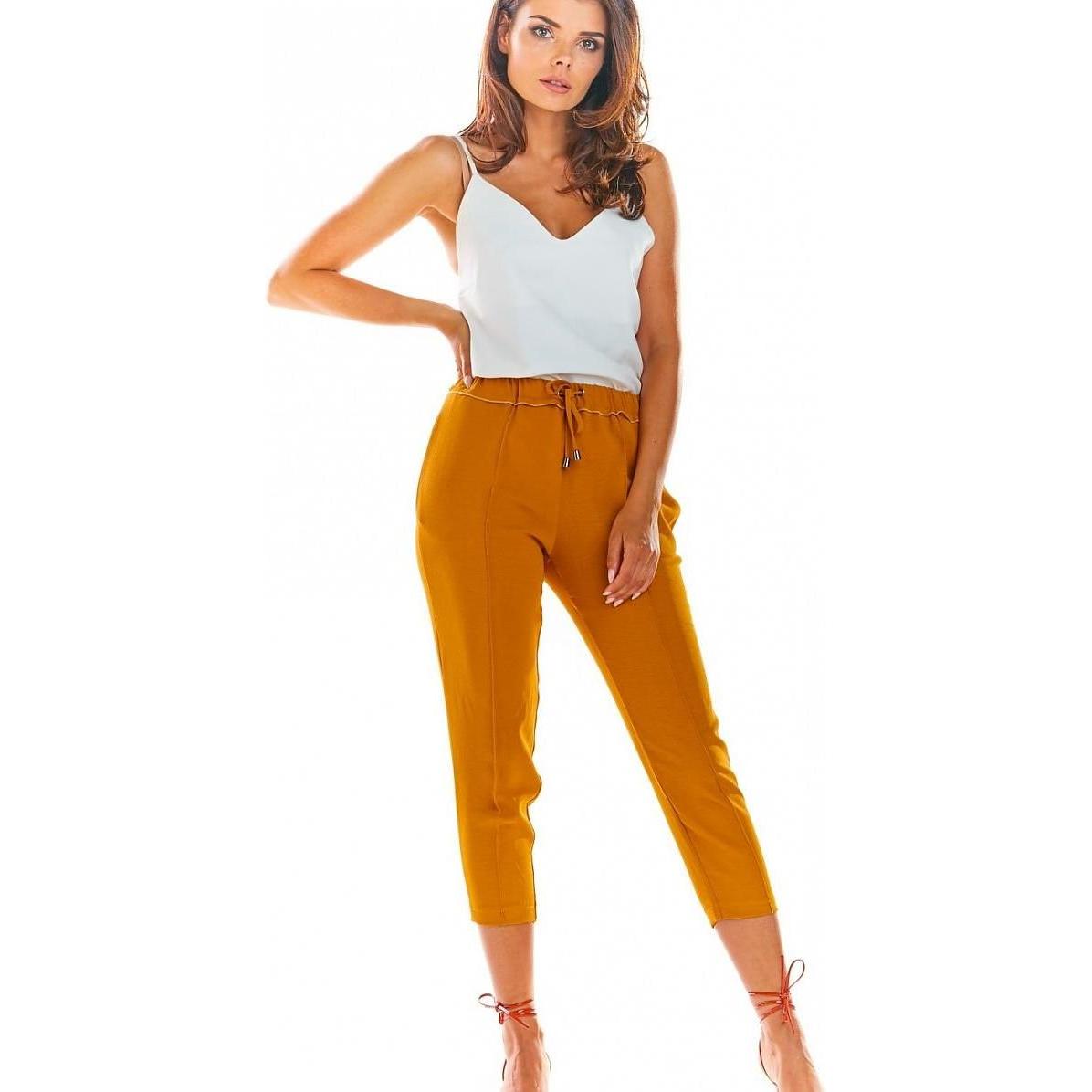 Awama, Damen, Hosen, Damen Hose, Braun, (S)