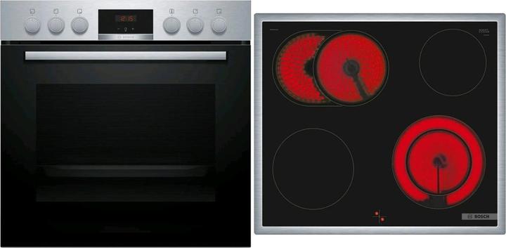 Produktbild Bosch Hausgeräte Einbau-Herd-Set, HEA513BS3 + NKN645GA2E, Einbau-Herd, Elektro-Kochfeld, HND411LS63