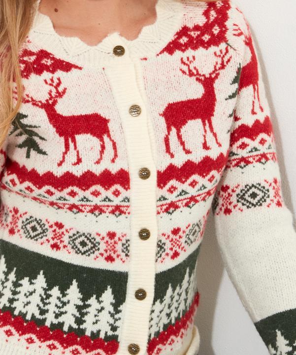 Produktbild Joe Browns Scalloped Fair Isle Knitted Cardigan (40)