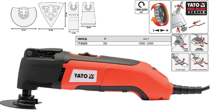 Actual product image Yato Multifunctional device with accessories