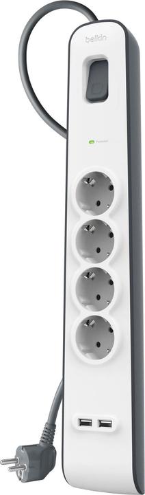 Immagine prodotto Belkin Steckdosenleiste 4-fach 2 Meter Netzkabel BSV400vf2M-V2 (4 x, 2 m)