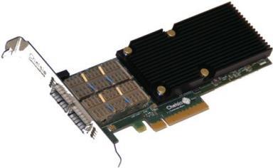 Chelsio T580-LP-CR - Netzwerkadapter - PCIe 3.0 x8 - 40 Gigabit QSFP+ x 2 (PCI-E x8)
