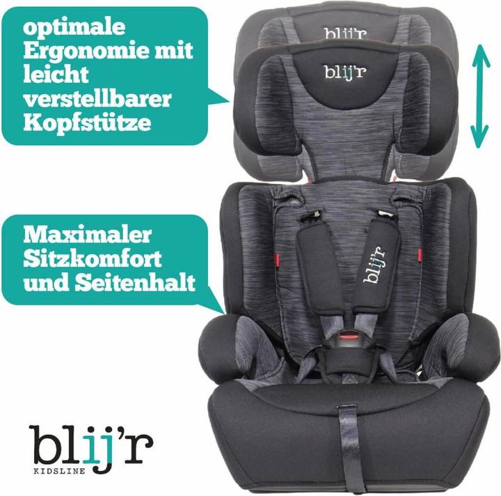 Image du produit Blij´r Ivo + protection solaire (Rehausseur de siège pour enfant, Norme ECE R129/i-Size)
