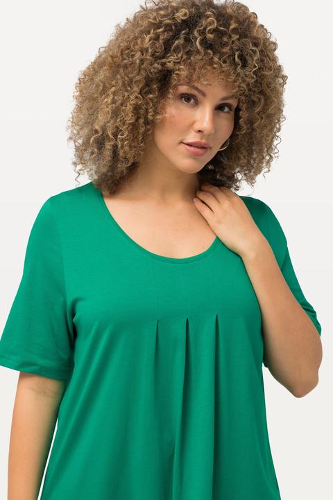 Produktbild Ulla Popken T-Shirt, Zierfalten, A-Linie, Rundhals, Halbarm, Modal (46, 48)