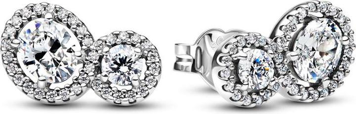 Image du produit Pandora Boucles d'oreilles à tige Halo Embrassant (Argent 925)